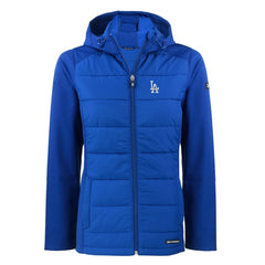 Los Angeles Dodgers Cutter & Buck Women's Evoke Hybrid Eco Softshell Recycled Full-Zip Hoodie Jacket - MLB