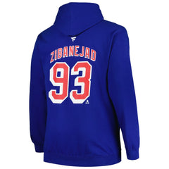 Mika Zibanejad New York Rangers Profile Big & Tall Name & Number Pullover Hoodie - Blue - NHL