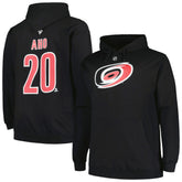 Sebastian Aho Carolina Hurricanes Profile Big & Tall Name & Number Pullover Hoodie - Black - NHL