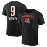 Joe Burrow Cincinnati Bengals Team Wordmark Name & Number T-Shirt Black | NFL