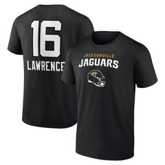 Trevor Lawrence Jacksonville Jaguars Team Wordmark Name & Number T-Shirt Black | NFL