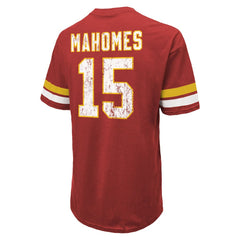 Patrick Mahomes Kansas City Chiefs Majestic Threads Name & Number Oversize Fit T-Shirt Red | NFL