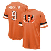 Joe Burrow Cincinnati Bengals Majestic Threads Name & Number Oversize Fit T-Shirt Orange | NFL