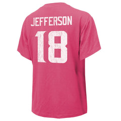 Justin Jefferson Minnesota Vikings Majestic Threads Women's Name & Number T-Shirt Pink | NFL