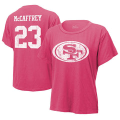 Christian McCaffrey San Francisco 49ers Majestic Threads Women's Name & Number T-Shirt Pink | NFL