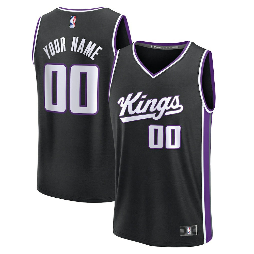 Sacramento Kings Fast Break Custom Jersey Icon Edition Black - NBA