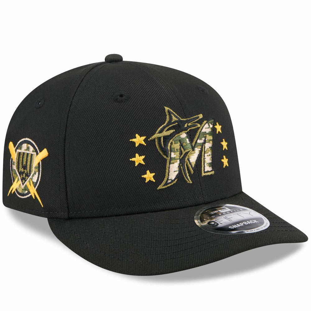 Miami Marlins New Era 2024 Armed Forces Day Low Profile 9FIFTY Snapback Hat - MLB