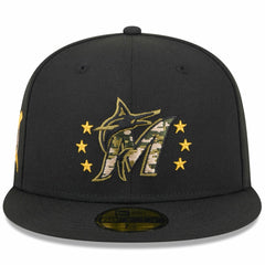 Miami Marlins New Era 2024 Armed Forces Day On-Field 59FIFTY Fitted Hat - MLB