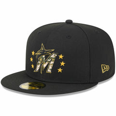 Miami Marlins New Era 2024 Armed Forces Day On-Field 59FIFTY Fitted Hat - MLB