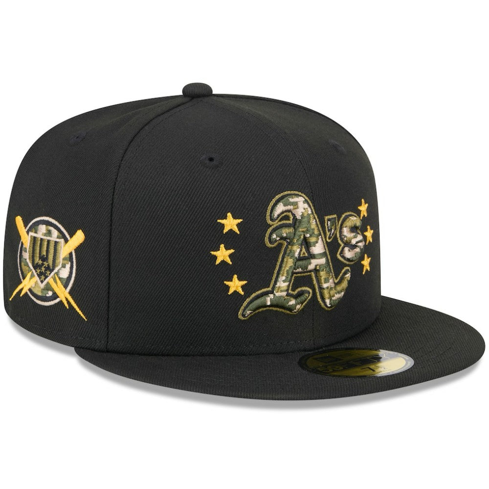 Athletics New Era 2024 Armed Forces Day On-Field 59FIFTY Fitted Hat - MLB
