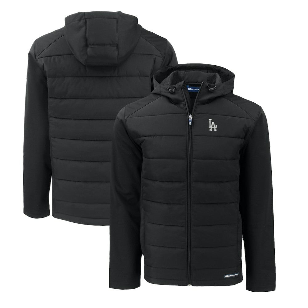 Los Angeles Dodgers Cutter & Buck Evoke Hybrid Eco Softshell Recycled Full-Zip Hoodie - MLB