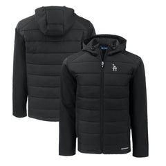 Los Angeles Dodgers Cutter & Buck Evoke Hybrid Eco Softshell Recycled Full-Zip Hoodie - MLB