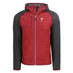 Philadelphia Phillies Cutter & Buck Mainsail Full-Zip Hooded Jacket - MLB