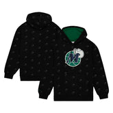 Dallas Mavericks Hardwood Classics Allover Print Pullover Hoodie Black - NBA