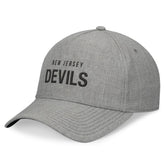 New Jersey Devils Fanatics Elements A-Frame Leather Strapback Hat - Heather Gray - NHL