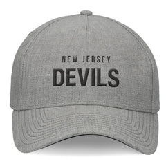 New Jersey Devils Fanatics Elements A-Frame Leather Strapback Hat - Heather Gray - NHL