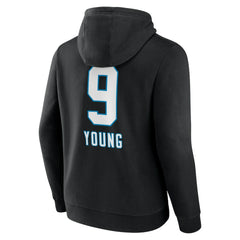 Bryce Young Carolina Panthers Team Wordmark Name & Number Pullover Hoodie Black | NFL