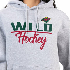 Minnesota Wild G-III 4Her by Carl Banks Women's Team Sport Tri-Blend Fleece Hoodie - Heather Gray - NHL