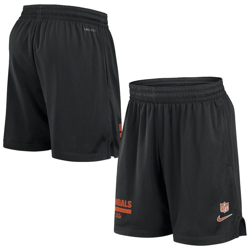 Cincinnati Bengals 2024 Sideline Performance Mesh Shorts Black | Nike for Sale