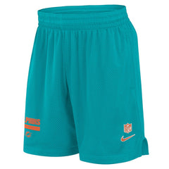 Miami Dolphins 2024 Sideline Performance Mesh Shorts Aqua | Nike for Sale