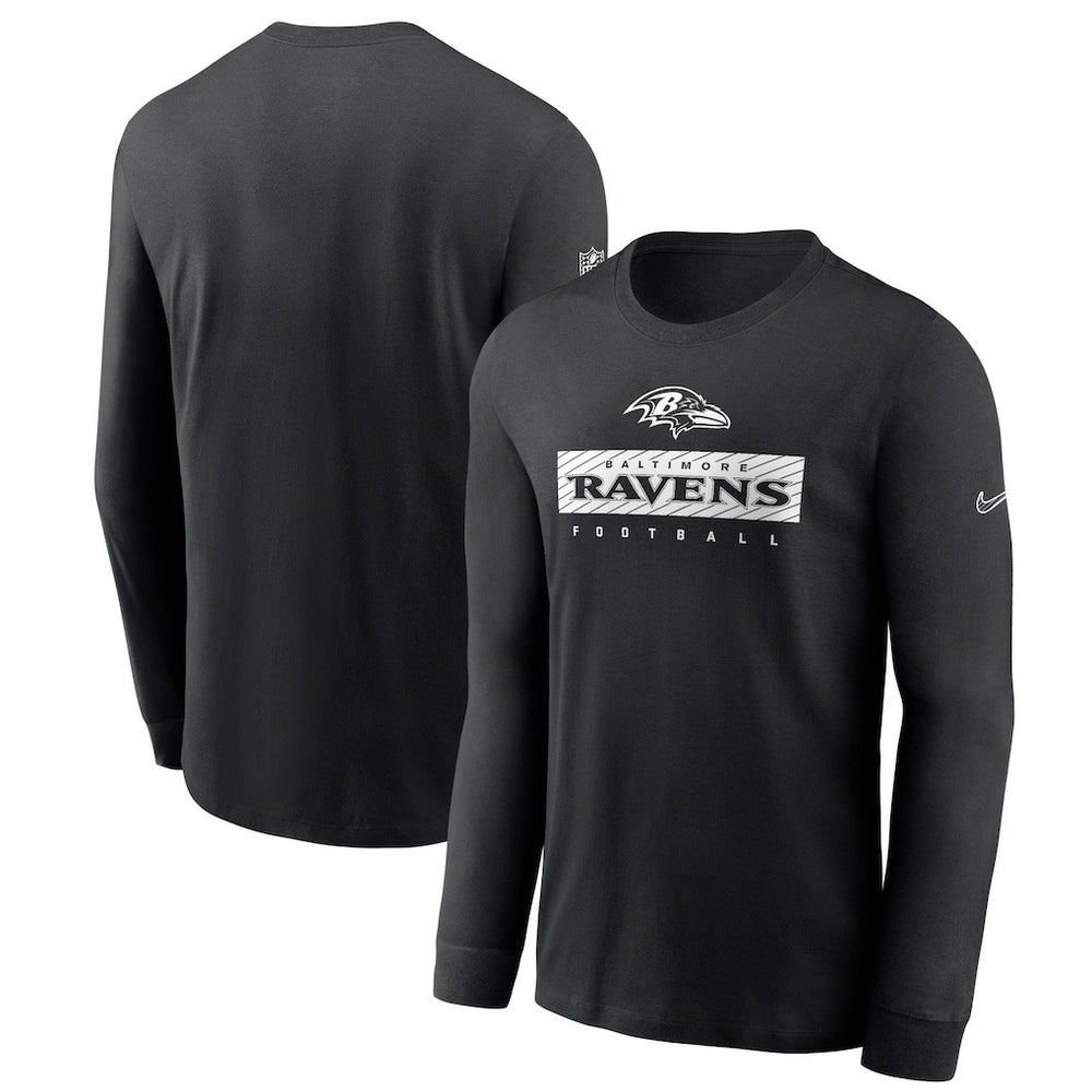 Baltimore Ravens Sideline Dri-FIT Long Sleeve T-Shirt Black | Nike for Sale