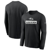 Baltimore Ravens Sideline Dri-FIT Long Sleeve T-Shirt Black | Nike for Sale