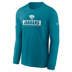 Jacksonville Jaguars Sideline Dri-FIT Long Sleeve T-Shirt Teal | Nike for Sale
