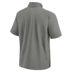 Detroit Lions 2024 Sideline Coach Short Sleeve Half-Zip Hoodie Jacket Gray | Nike for Sale