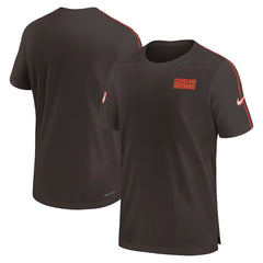 Cleveland Browns 2024 Sideline Coach UV Performance T-Shirt Brown | Nike for Sale