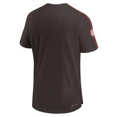 Cleveland Browns 2024 Sideline Coach UV Performance T-Shirt Brown | Nike for Sale