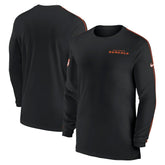 Cincinnati Bengals Sideline Coach UV Performance Long Sleeve T-Shirt Black | Nike for Sale
