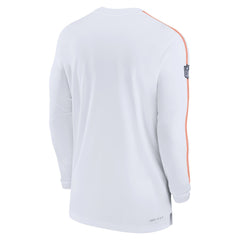 Denver Broncos Sideline Coach UV Performance Long Sleeve T-Shirt White | Nike for Sale