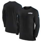 Detroit Lions Sideline Coach UV Performance Long Sleeve T-Shirt Black | Nike for Sale