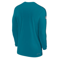 Jacksonville Jaguars Sideline Coach UV Performance Long Sleeve T-Shirt Teal | Nike for Sale