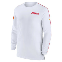 Kansas City Chiefs Sideline Coach UV Performance Long Sleeve T-Shirt White | Nike for Sale