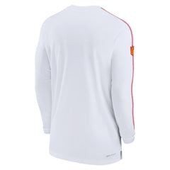 Kansas City Chiefs Sideline Coach UV Performance Long Sleeve T-Shirt White | Nike for Sale