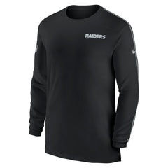 Las Vegas Raiders Sideline Coach UV Performance Long Sleeve T-Shirt Black | Nike for Sale