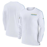Los Angeles Chargers Sideline Coach UV Performance Long Sleeve T-Shirt White | Nike for Sale