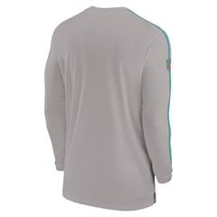 Miami Dolphins Sideline Coach UV Performance Long Sleeve T-Shirt Gray | Nike for Sale