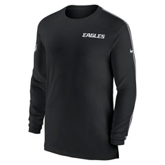 Philadelphia Eagles Sideline Coach UV Performance Long Sleeve T-Shirt Black | Nike for Sale