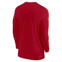 San Francisco 49ers Sideline Coach UV Performance Long Sleeve T-Shirt Scarlet | Nike for Sale