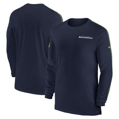 Seattle Seahawks Sideline Coach UV Performance Long Sleeve T-Shirt College Navy | Nike for Sale