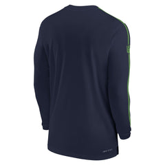 Seattle Seahawks Sideline Coach UV Performance Long Sleeve T-Shirt College Navy | Nike for Sale