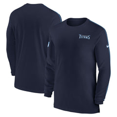 Tennessee Titans Sideline Coach UV Performance Long Sleeve T-Shirt Navy | Nike for Sale