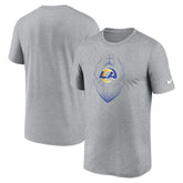 Los Angeles Rams Primetime Legend Icon Performance T-Shirt Heather Gray | Nike for Sale