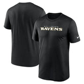 Baltimore Ravens Primetime Legend Wordmark Performance T-Shirt Black | Nike for Sale