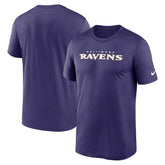 Baltimore Ravens Primetime Legend Wordmark Performance T-Shirt Purple | Nike for Sale