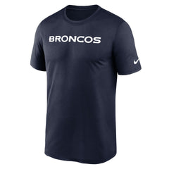 Denver Broncos Primetime Legend Wordmark Performance T-Shirt Navy | Nike for Sale
