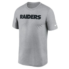 Las Vegas Raiders Primetime Legend Wordmark Performance T-Shirt Heather Gray | Nike for Sale