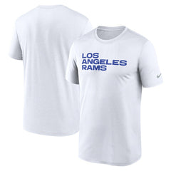 Los Angeles Rams Primetime Legend Wordmark Performance T-Shirt White | Nike for Sale